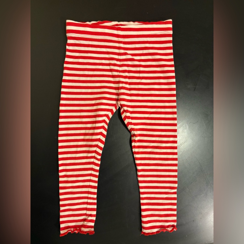 NEXT Baby, Toddler Girl Leggings Pants, Red Striped